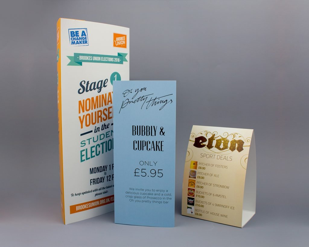 Table Tents Printing Stirling